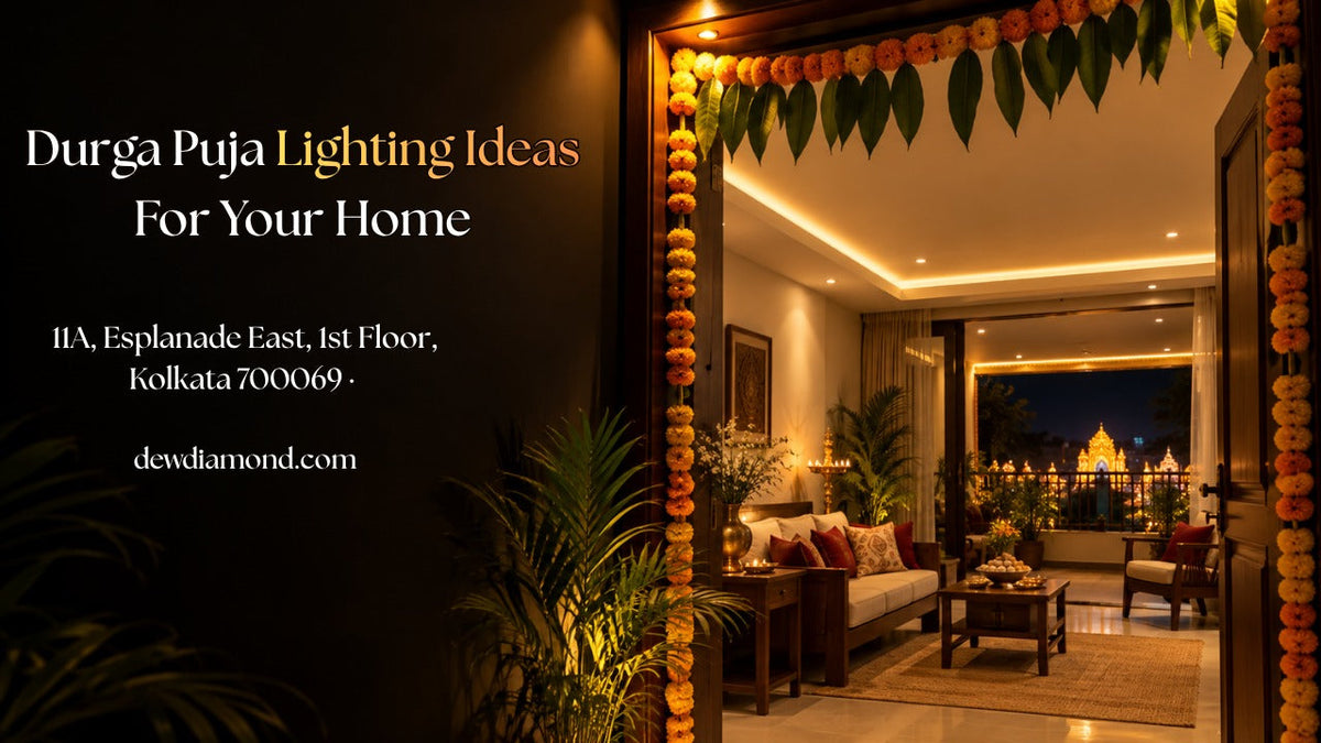 Durga Puja lighting ideas for a Kolkata home by Diamond Electrical Industries