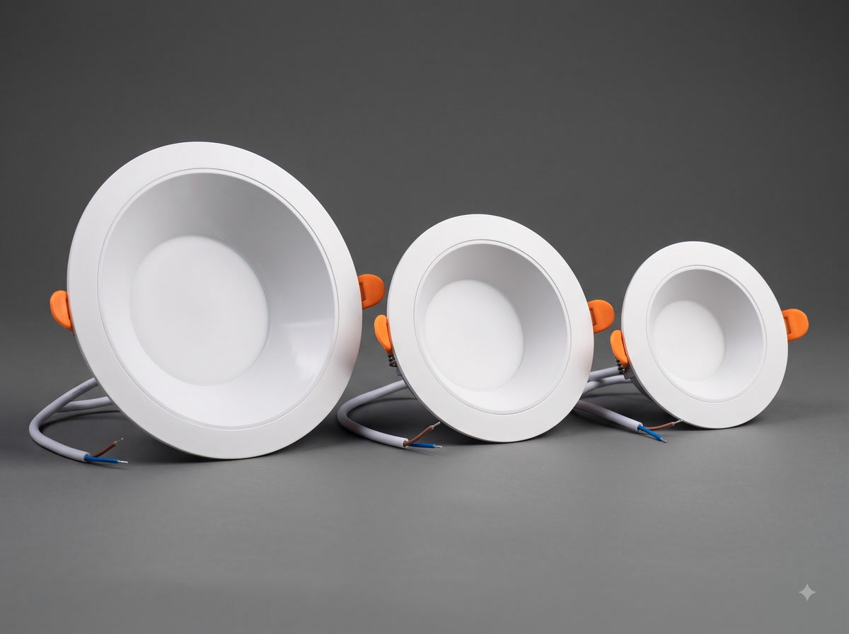 2307/2312/2320 Deep Down DOB Panel, round recessed LED ceiling panel