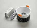 D020438 3-in-1 COB downlight with deep-set optic, 7W to 18W