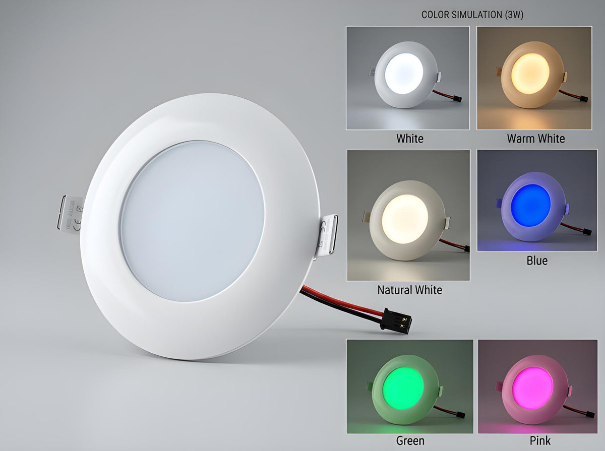 Eco-Joy 3W small LED downlight, round COB fitting with 2 inch cutout