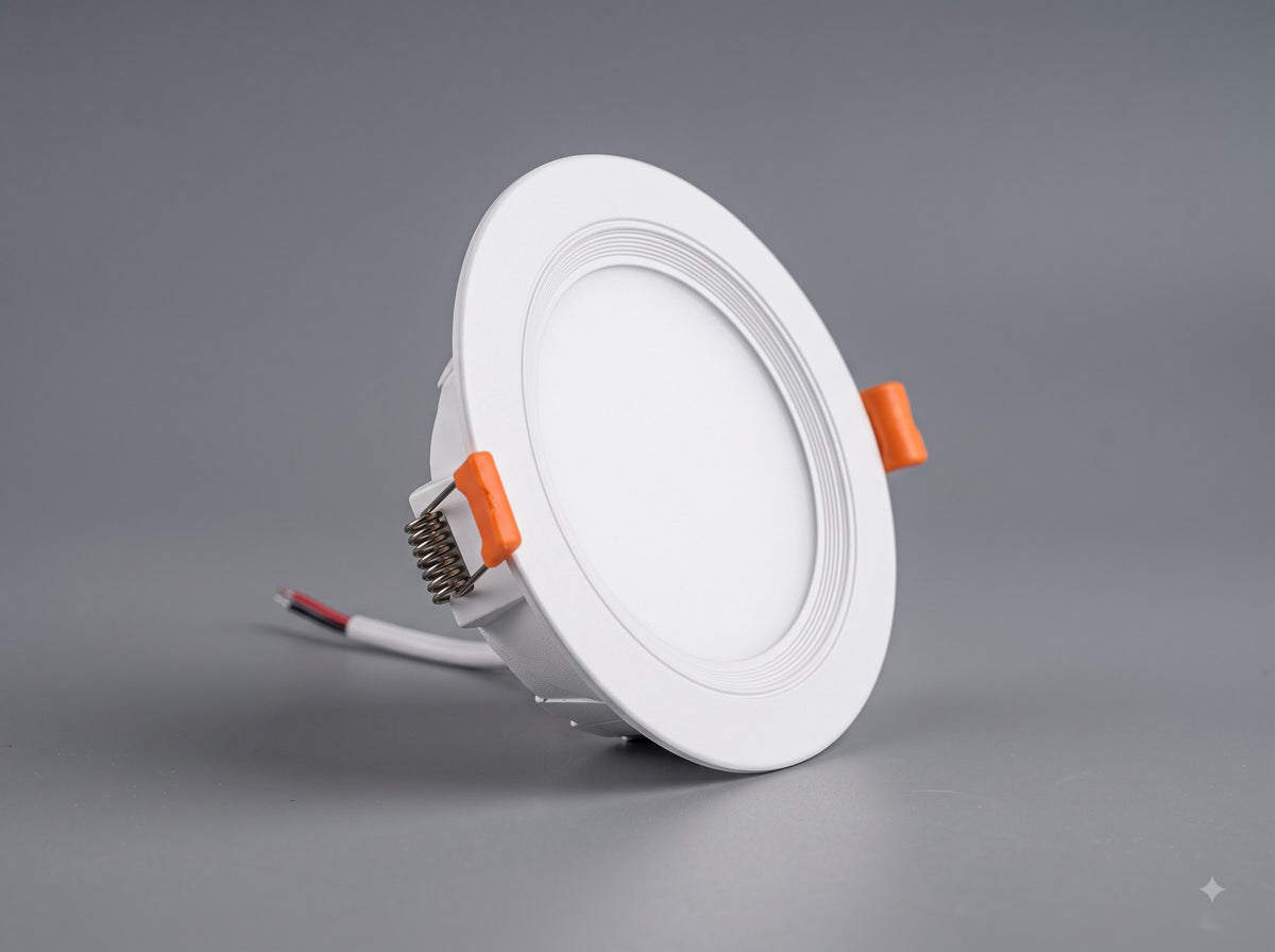 Eco-Line 3-in-1 CCT 8W switchable LED downlight, round panel