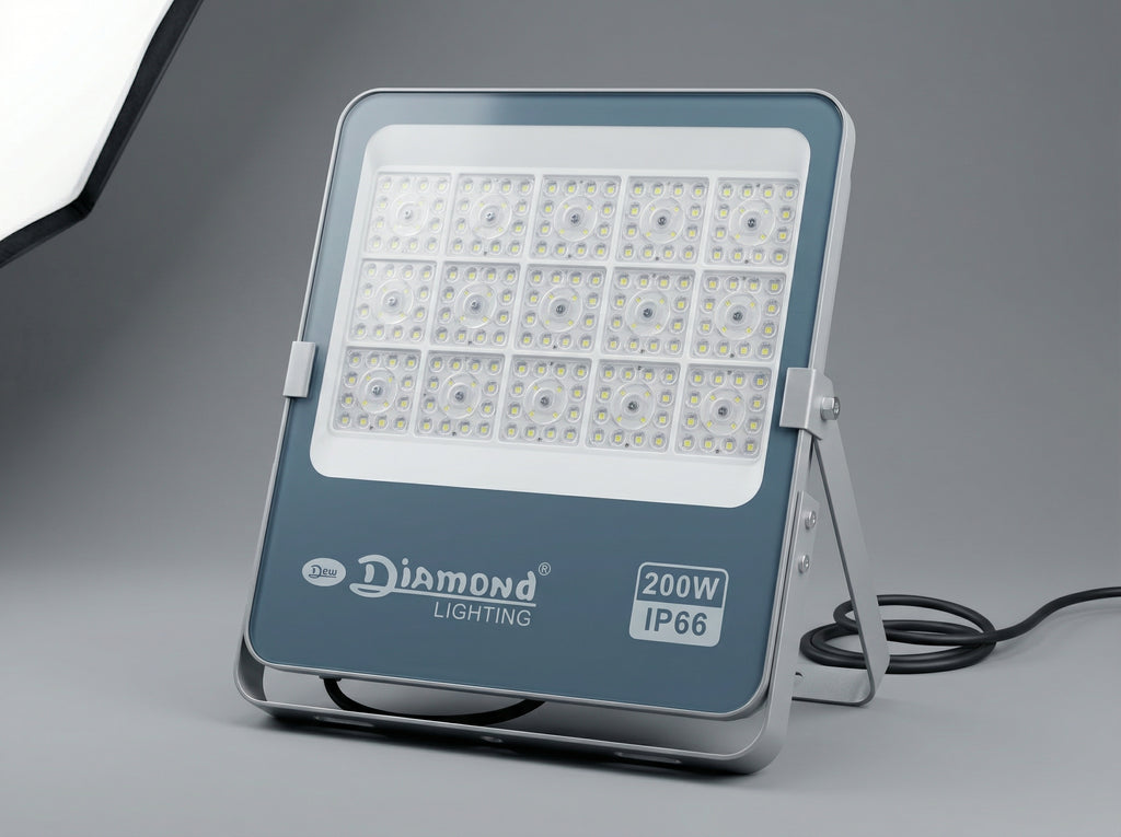 HEAVY DUTY LED flood light with aluminium body and glass front