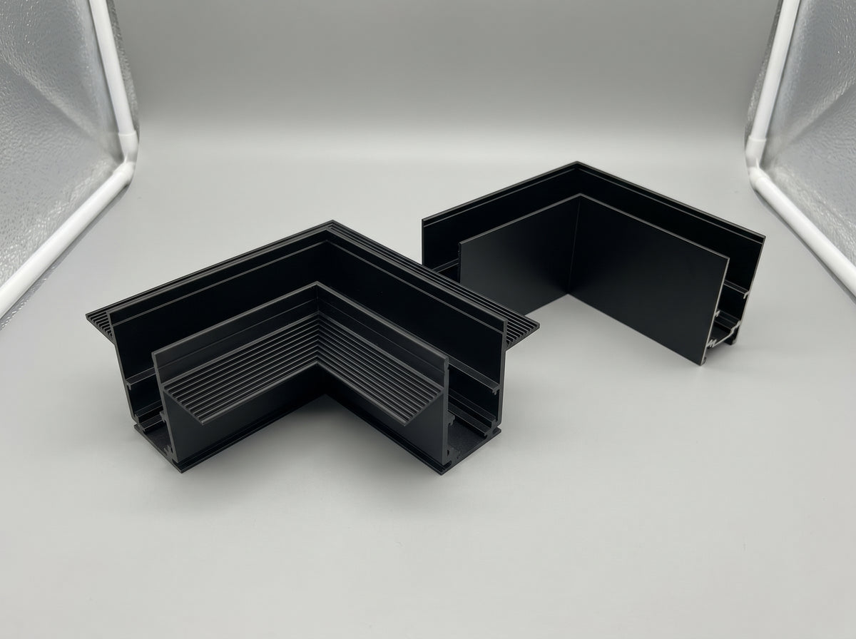 L corner connector for LED track channel