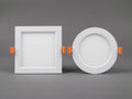 HWRP 15W to 24W recessed LED panel light, round and square false ceiling panel
