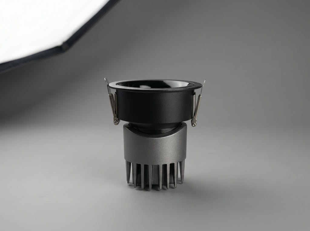 ROLEX 12W tiltable COB spot light in black housing