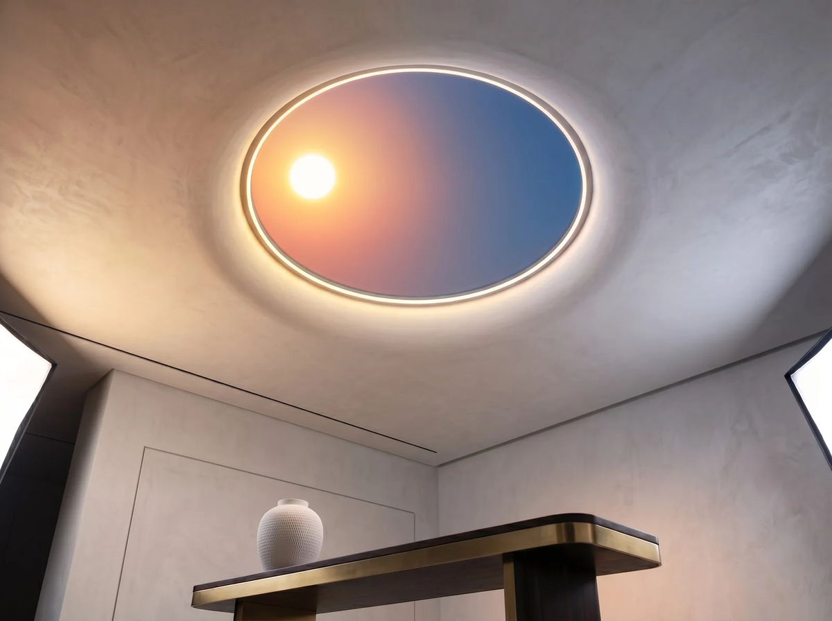 SL-R Circular Artificial Skylight with Moving Sun, sun setting
