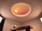 SL-R Circular Artificial Skylight with Moving Sun, sunset view