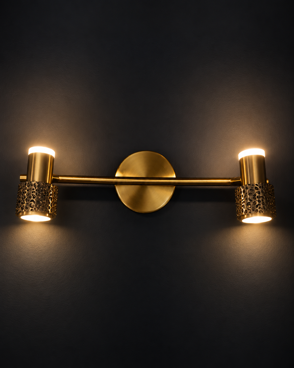 TwinGlow Brass Wall Sconce