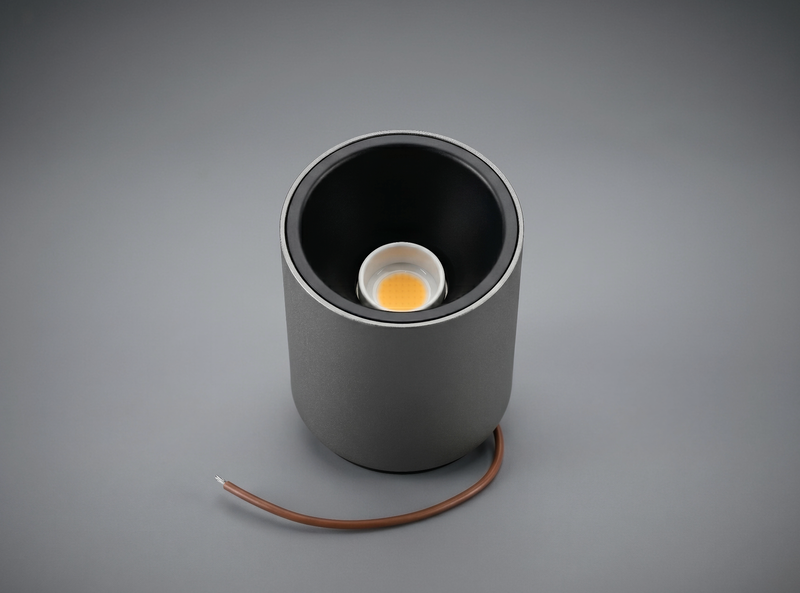 D2066SF silver cylinder COB downlight, 8W and 15W