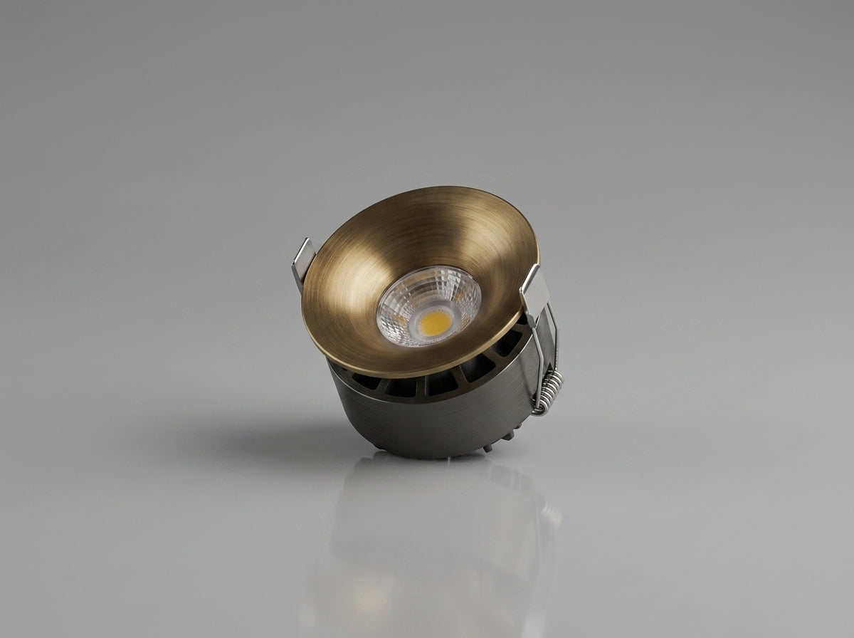 SAPPHIRE tunable white downlight in antique brass finish