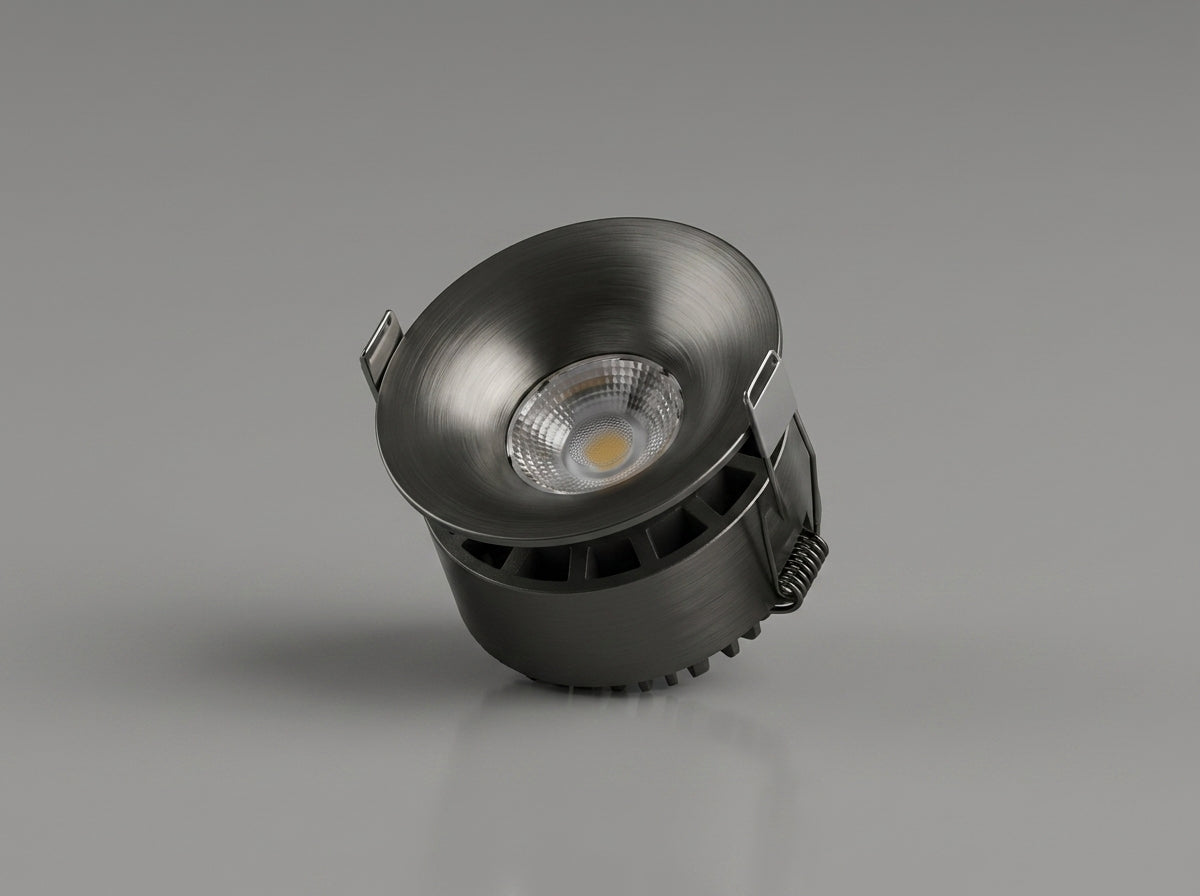 SAPPHIRE tunable white downlight in metallic gun black finish